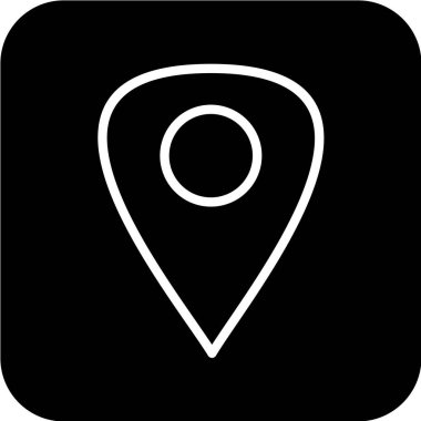 Harita işaretleyici simgesi, vektör illüstrasyonu