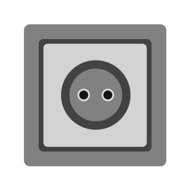 Beyaz arkaplanda elektrik soket simgesi