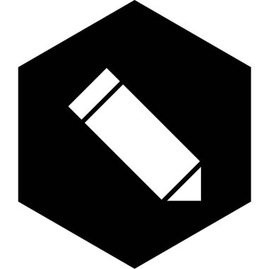 Siyah biçimli silgi simgesi beyaz arkaplanda izole edildi. vektör illüstrasyonu