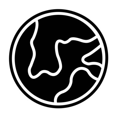 Moda Biçimli Dünya Simgesi İzole Arkaplan