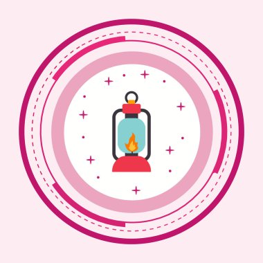 Moda Biçimli Lantren Simgesi İzole Arkaplan