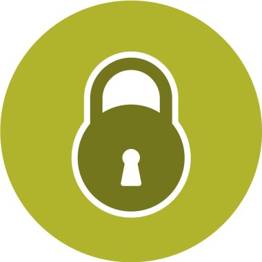 Asma kilit vektör simgesi. Güvenlik koruma işareti.