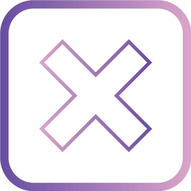 Beyaz arkaplanda izole edilmiş işaret simgesi vektör illüstrasyonunu sil