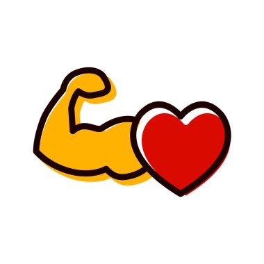 Sağlıklı Kalp Simgesi Moda Tarzı Ayrı Arka Gruplandırılmış