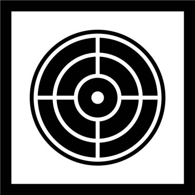 Siyah arkaplanda vektör hedef simgesi