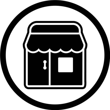 Dükkan Simgesi Moda Biçiminde İzole Arkaplan 