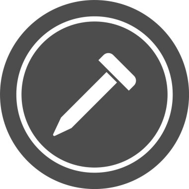 Çivi Simgesi Moda Biçiminde İzole Arkaplan      