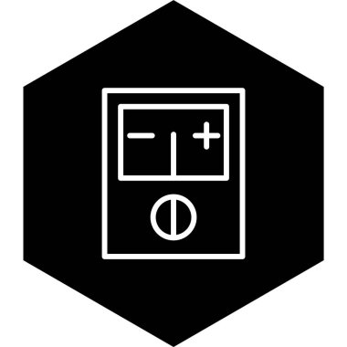 Moda Biçiminde Voltmetre Simgesi İzole Arkaplan      