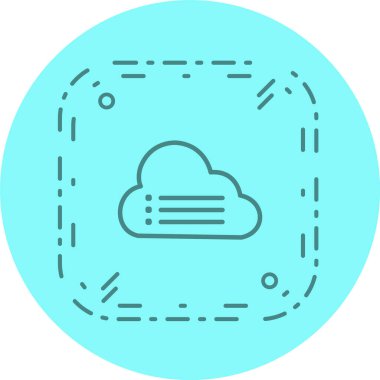 Moda Biçimli İzole Arkaplanda Bulut Veri Simgesi      