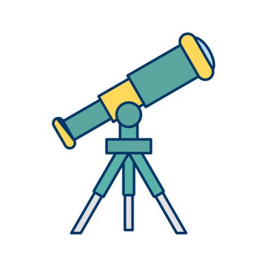 teleskop simgesi vektör illüstrasyonu