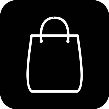Alışveriş poşeti simgesi, vektör illüstrasyonu