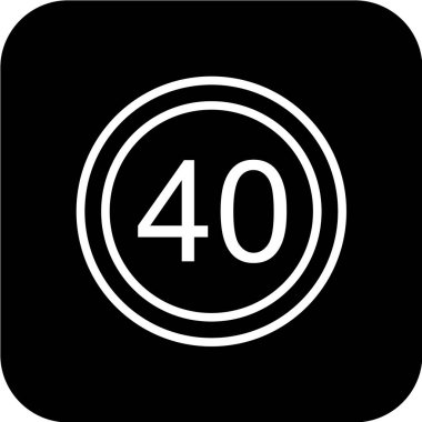 40 sayısının vektör illüstrasyonu