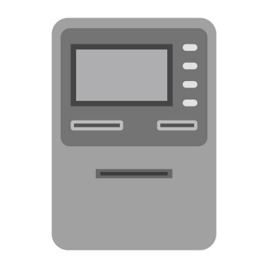 Moda Biçimli İzole Arkaplanda Atm Makinesi Simgesi   