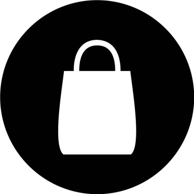 Alışveriş poşeti ikon vektör illüstrasyonu