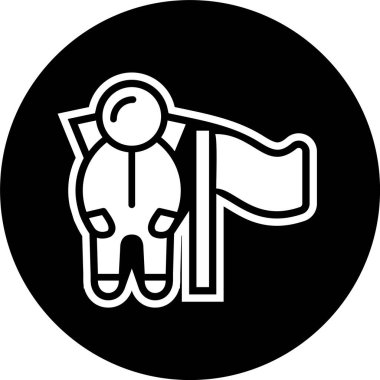 Bayrak Simgesi Tarzında İzole Edilmiş Arka Gruplandırılmış Adam