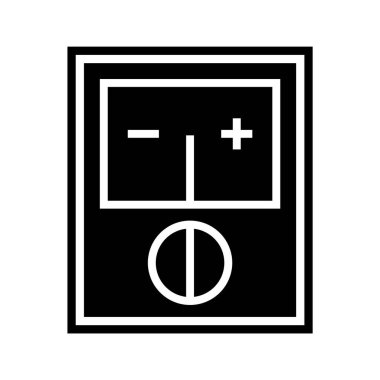 Moda Biçiminde Voltmetre Simgesi İzole Arkaplan      