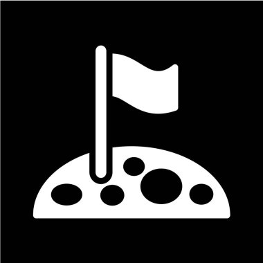 Siyah arkaplanda bir bayrağın vektör çizimi