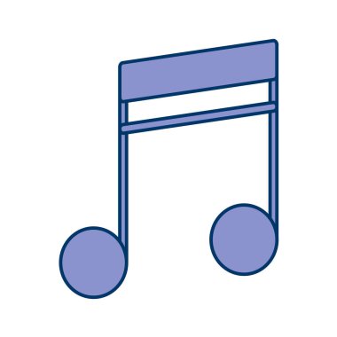 müzik notası simgesi vektör illüstrasyon grafik tasarımı