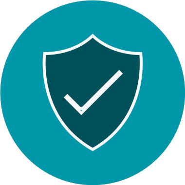 Vektör illüstrasyonlu kalkan simgesi