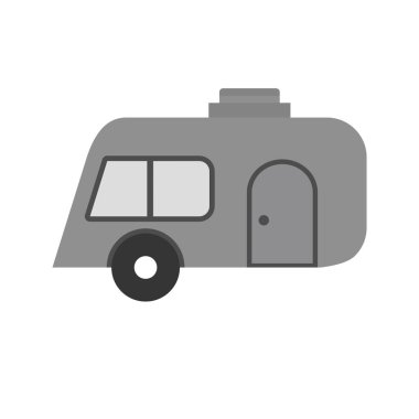 Moda Biçimli Karavan Simgesi İzole Arkaplan