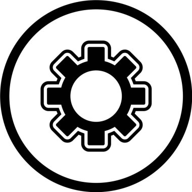 Basit dişli vektör simgesi.