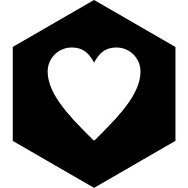 Kalp ikonu vektör illüstrasyonu