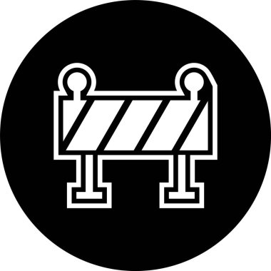  Moda Biçiminde Bariyer Simgesi İzole Arkaplan      