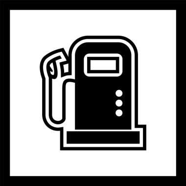 Yakıt İstasyonu Simgesi Moda Biçimli İzole Arkaplan