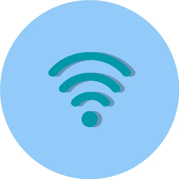 Значок Wifi Векторная Иллюстрация Стиль Плоского Дизайна — стоковый вектор