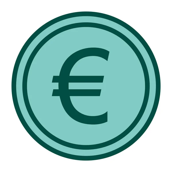 Euro Pictogram Trendy Stijl Geïsoleerde Achtergrond — Stockvector