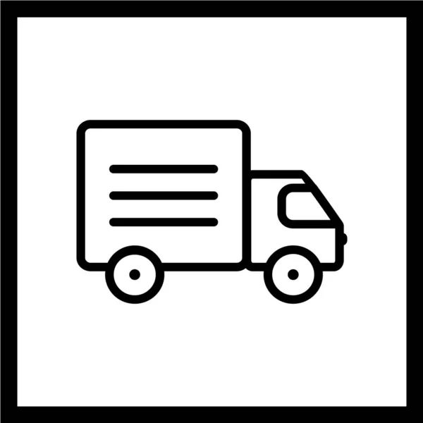 Levering Vrachtwagen Vector Pictogram — Stockvector