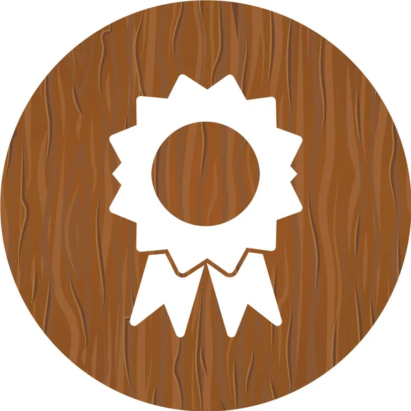 Vektorová Ilustrace Dřevěné Ikony — Stockový vektor