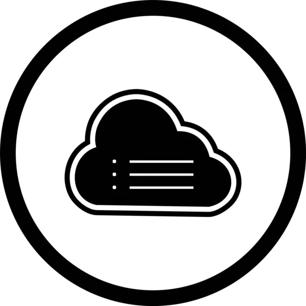 Cloud Data Icon Trendy Stijl Geïsoleerde Achtergrond — Stockvector