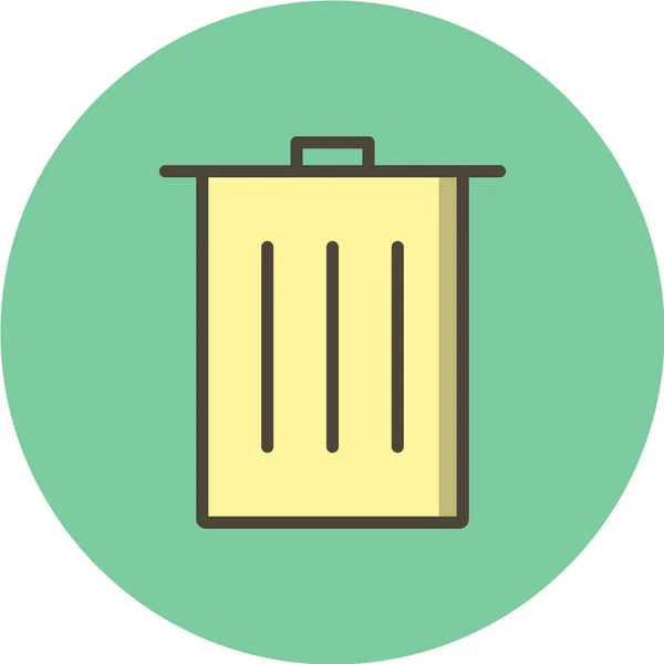 Ilustração Vetor Ícone Lixo —  Vetores de Stock