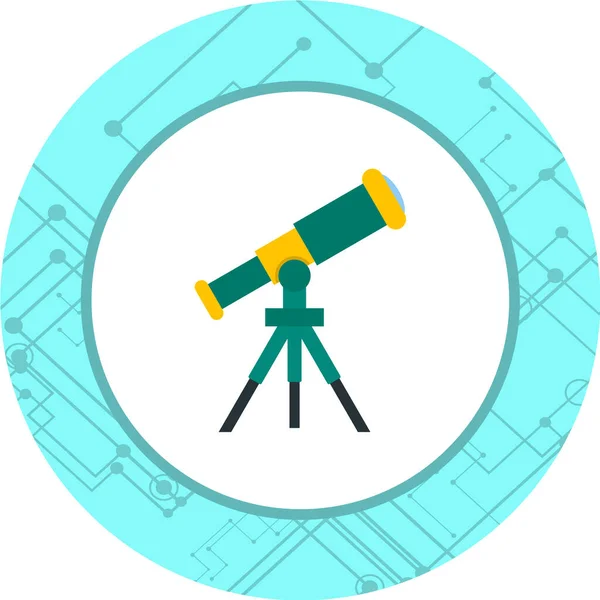Teleskop Ikon Trendig Stil Isolerad Bakgrund — Stock vektor