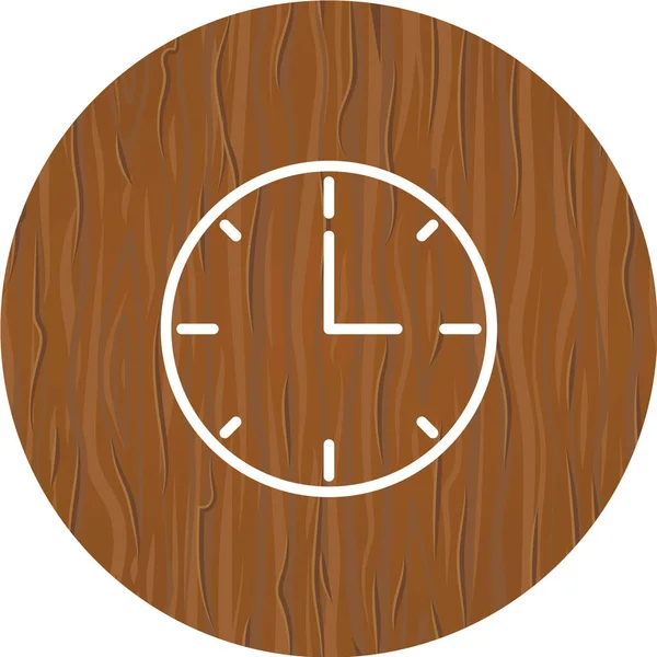 Ilustracja Wektorowa Drewnianego Zegara — Wektor stockowy