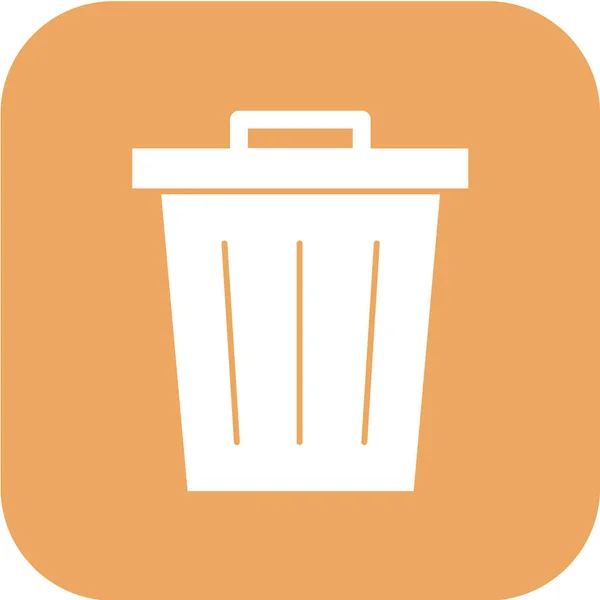 Ilustração Vetorial Ícone Lata Lixo —  Vetores de Stock