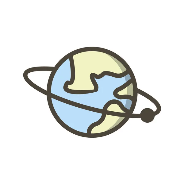 Concepto Red Global Representado Por Icono Del Planeta Ilustración Aislada — Vector de stock