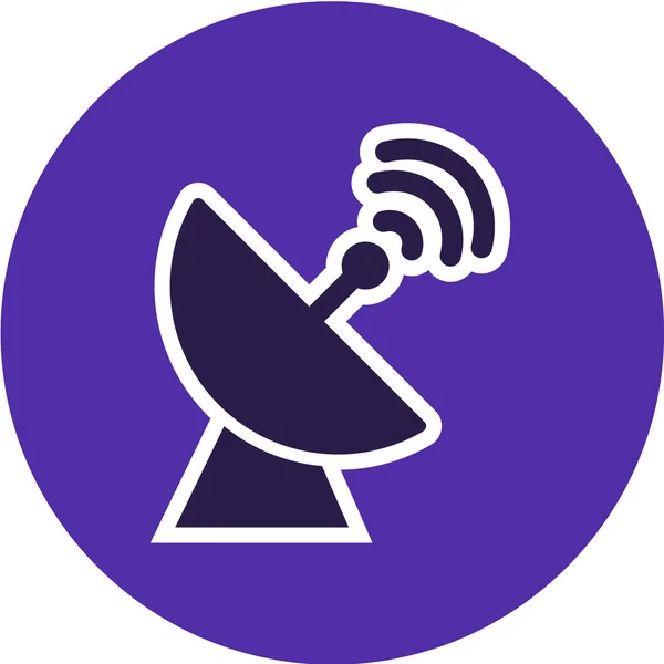 satellite dish icon, vector illustration