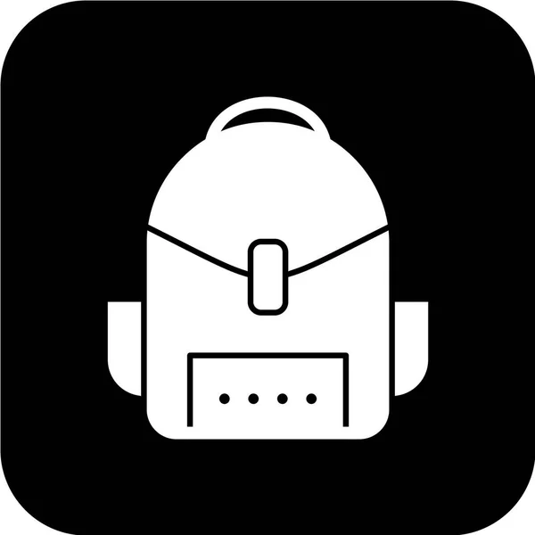Шкільний Рюкзак Значок Векторна Ілюстрація — стоковий вектор
