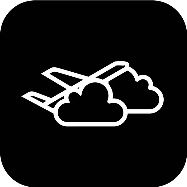 Wolken Icoon Vector Illustratie — Stockvector
