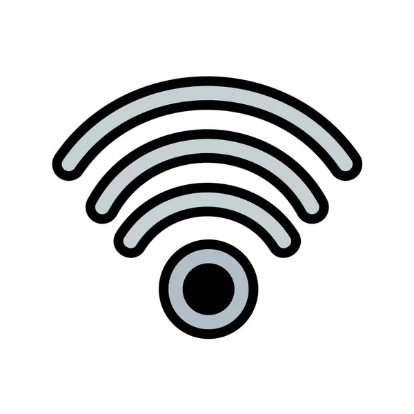 Icône Wifi Illustration Vectorielle Style Design Plat — Image vectorielle