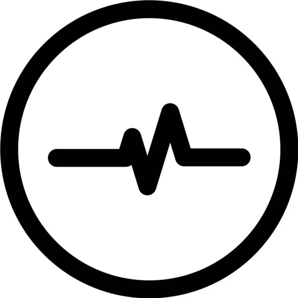 Ikona Vektoru Čáry Srdečního Rytmu — Stockový vektor