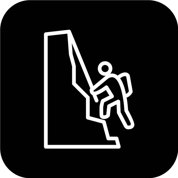 登山の足を持つ男のベクトル図 — ストックベクタ