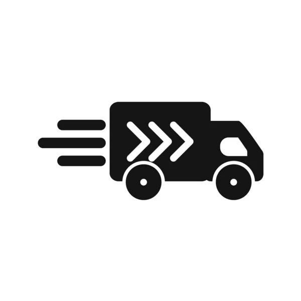 Levering Vrachtwagen Pictogram Vector Illustratie — Stockvector