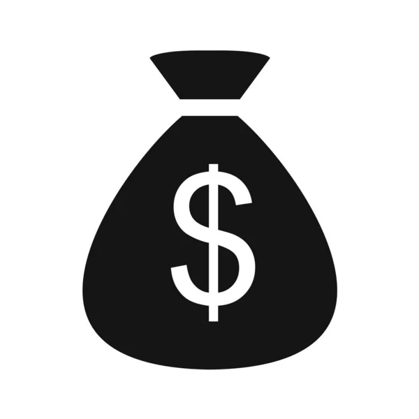 Εικονίδιο Τσάντα Χρήματα Διανυσματική Απεικόνιση — Διανυσματικό Αρχείο
