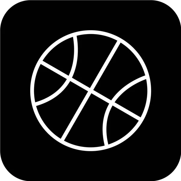 Basketbal Icoon Vector Illustratie — Stockvector