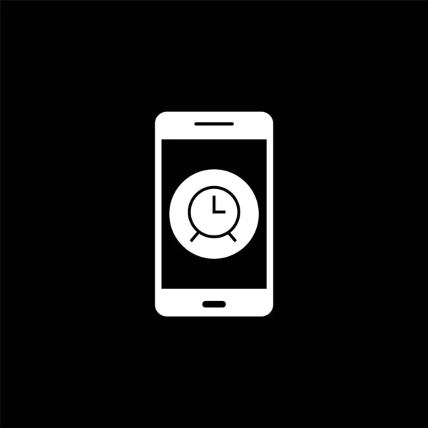 Ícone Aplicação Móvel Alarme Estilo Moderno Backgroun Isolado —  Vetores de Stock