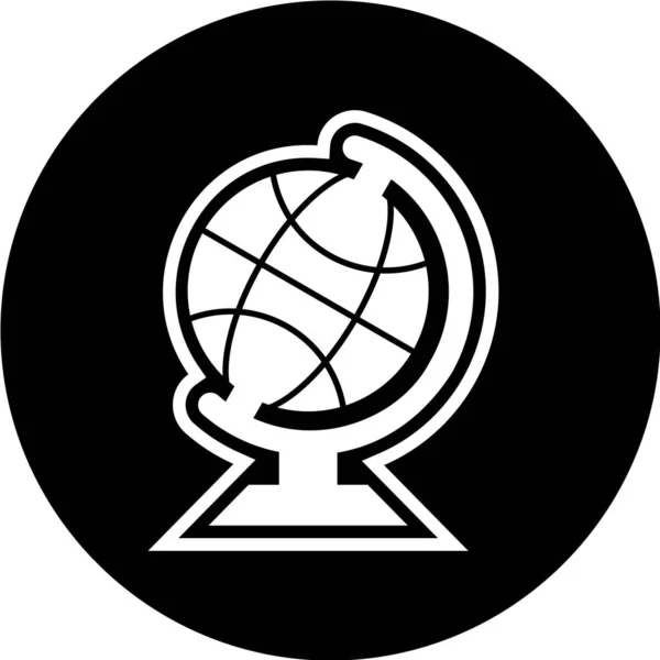 Vector Illustratie Van Een School Globe Icoon — Stockvector