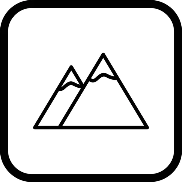 Icono Las Montañas Estilo Moda Fondo Aislado — Vector de stock